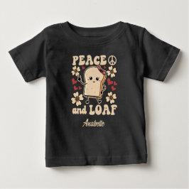 Frieden und Loaf | Toast eines Mädchens mit einem  Baby T-shirt