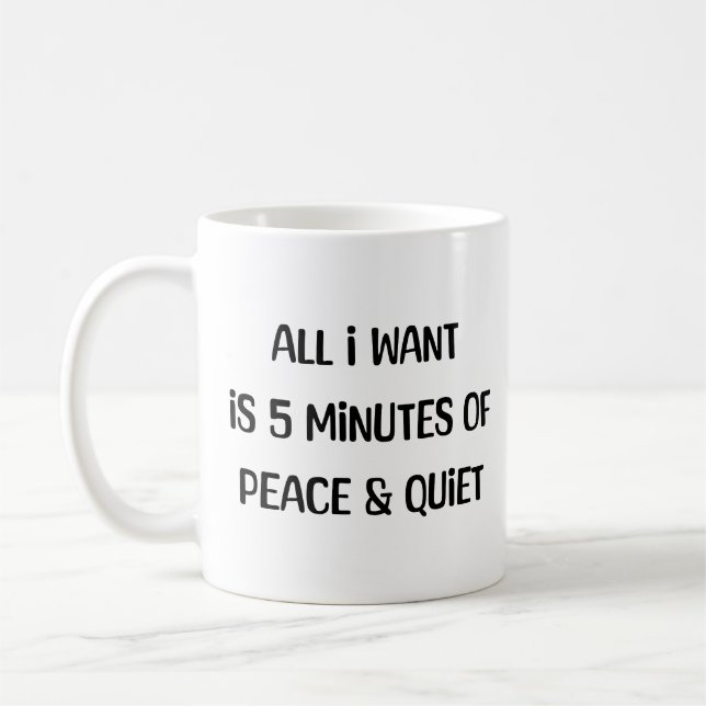 Frieden und Ruhe Kaffeetasse (Links)
