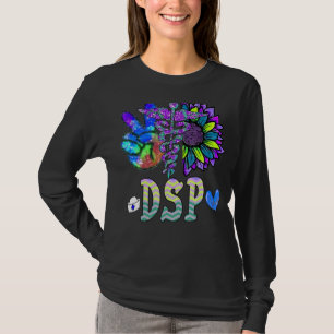 Frieden und Sonnenblumen DSP Medizinische Symbole T-Shirt
