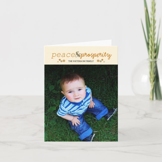 Frieden und Wohlstand Feiertagskarte (Vorderseite)