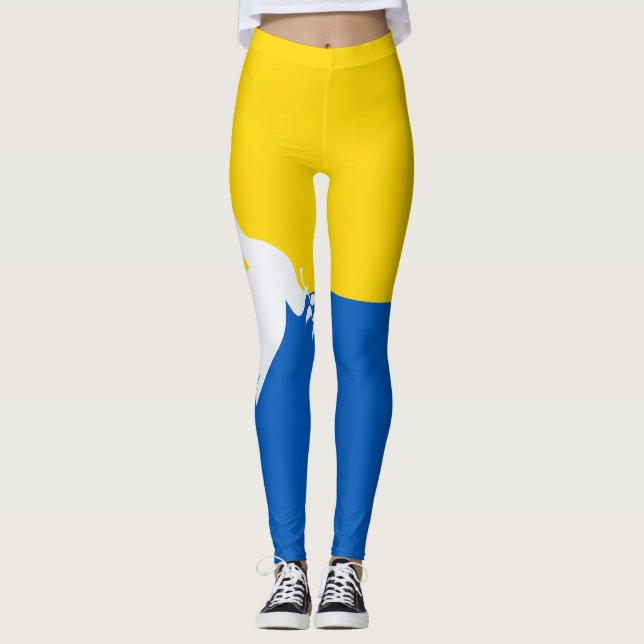 Frieden unter ukrainischer Flagge Leggings (Vorderseite)