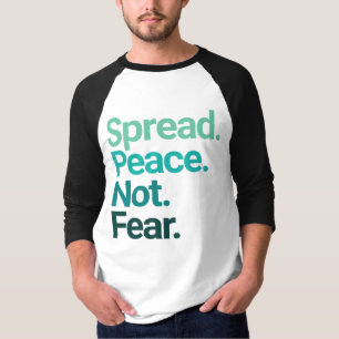 Frieden verbreiten statt grüne Typografie fürchten T-Shirt