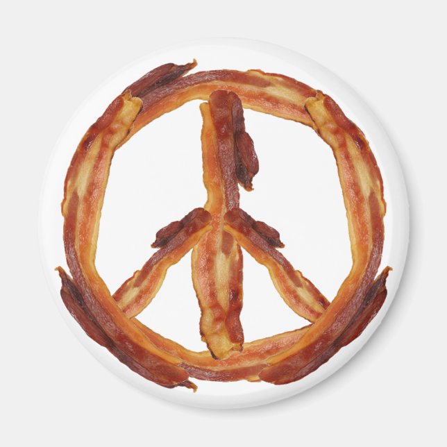Frieden von Bacon Magnet (Vorne)