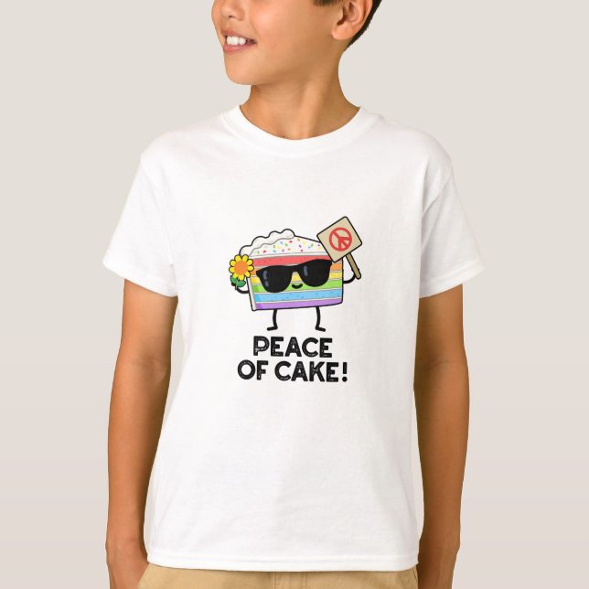 Frieden von Kuchen Funny Food Puff T-Shirt (Vorderseite)