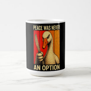 Frieden war nie eine Option Gans Retro-Sonnenunter Kaffeetasse