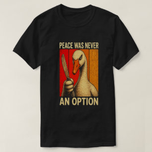 Frieden war nie eine Option Gans Retro-Sonnenunter T-Shirt