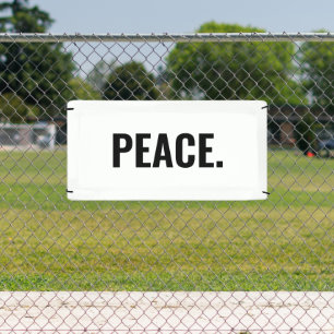 Frieden weißer und schwarzer Text minimalistisch A Banner