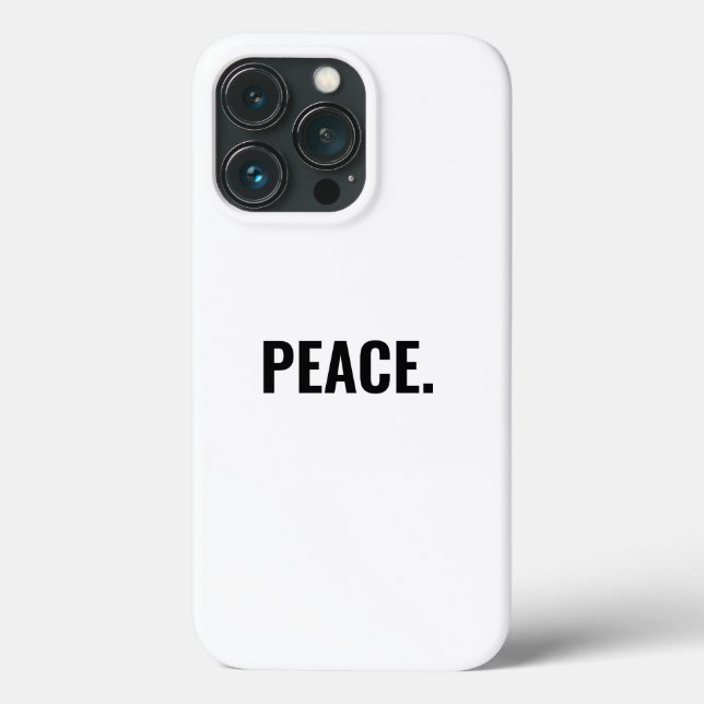 Frieden weißer und schwarzer Text minimalistisch A Case-Mate iPhone Hülle (Rückseite)