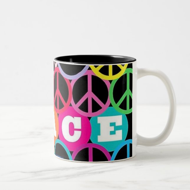 Frieden Zweifarbige Tasse (Rechts)