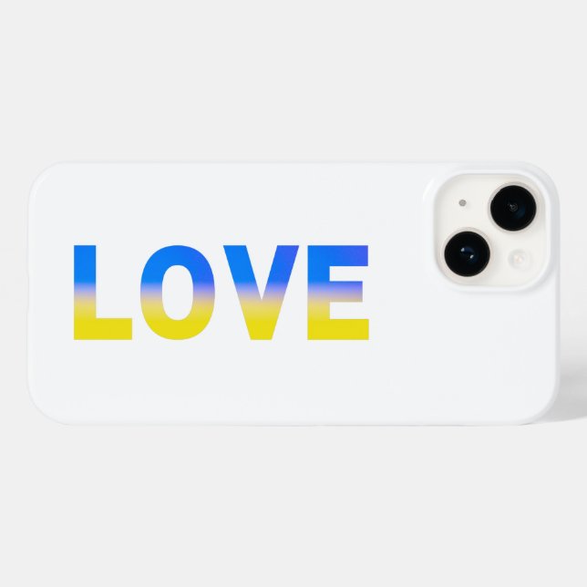 Frieden zwischen Blau und Gelb LIEBE Ukraine Inspi Case-Mate iPhone Hülle (Rückseite (Horizontal))