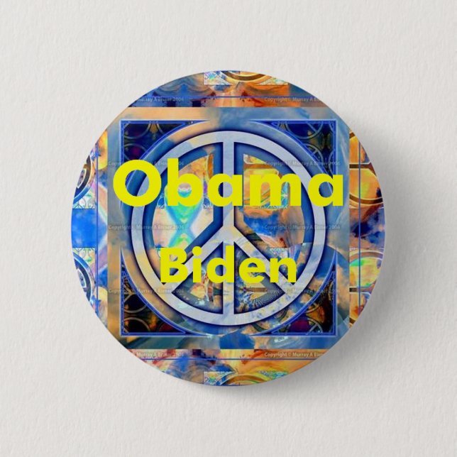 FRIEDENObama Biden knopf Button (Vorderseite)