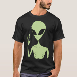 Friedens-Alien T-Shirt