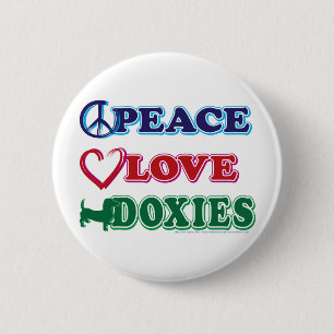 Friedens-Liebe-Dackeln - Dachsund Button