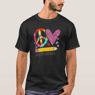 Friedens-Liebe Fünfte Klasse zurück zum Schulteam T-Shirt