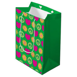 Friedens-Liebe-Gänseblümchen-Geschenktasche Mittlere Geschenktüte