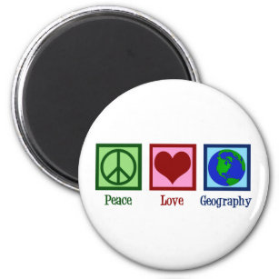 Friedens-Liebe-Geografie-Lehrer Weltkarte Magnet