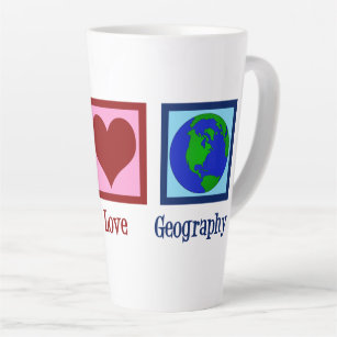 Friedens-Liebe-Geografie-Lehrer Weltkarte Milchtasse