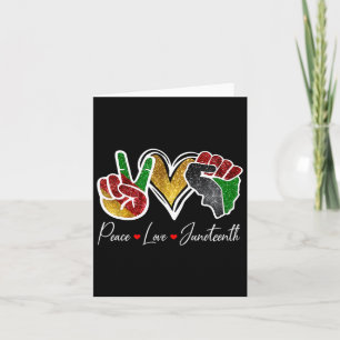 Friedens-Liebe Juneteenth Black Pride Freedom 4. Karte