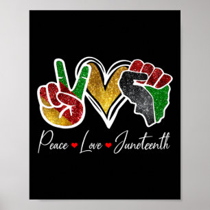 Friedens-Liebe Juneteenth Black Pride Freedom 4. Poster