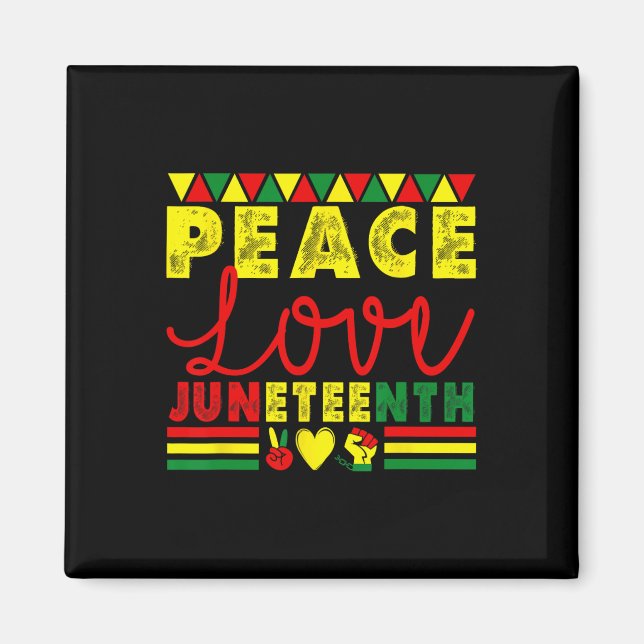 Friedens-Liebe Juneteenth-Schwarzgeschichte Afrika Magnet (Vorne)