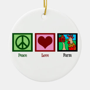 Friedens-Liebe Keramikornament