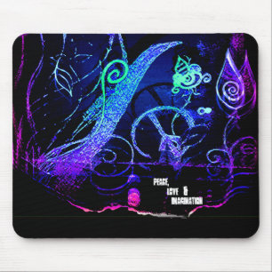 Friedens-, Liebe u. Fantasie mousepad