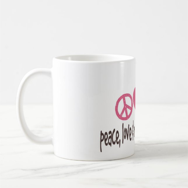 Friedens-, Liebe u. nam myoho renge Kaffee-Tasse Kaffeetasse (Links)