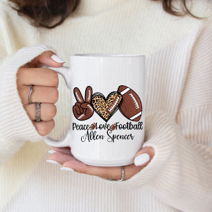 Friedens-, Liebes-, Fußball-Kaffeetasse Kaffeetasse