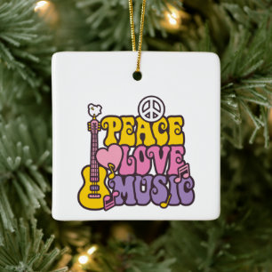 Friedens-, Liebes- und Musik-Schmuck Keramikornament