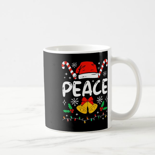 Friedens-Matching Ich komme in Frieden Paare Santa Kaffeetasse (Rechts)