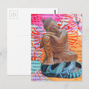 Friedens-Mixed-Media-Collage Postkarte