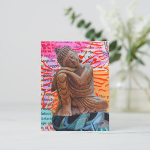 Friedens-Mixed-Media-Collage Postkarte