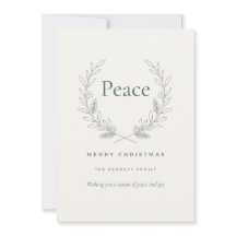 Friedens-Olivenkranz-Minimalistisches-Christmas-Ka