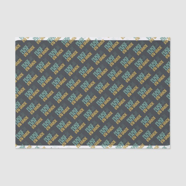 Friedens-Out-Abschluss der achten Klasse Seidenpapier (Vorderseite)