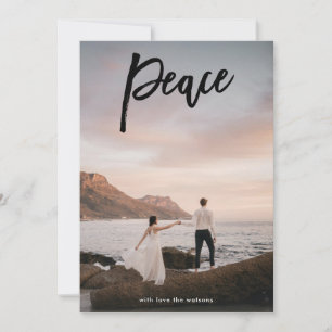 Friedens-Schriftzug Weihnachten Religiöse Fotokart