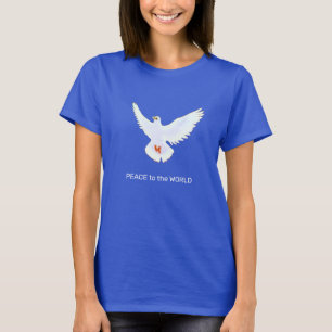 Friedens-T-Shirt mit Taube und editierbarem Text T-Shirt