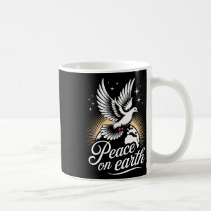 Friedens Taube Und Globus Friedliches Weihnachten  Kaffeetasse