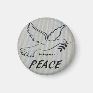 Friedens-Tauben-Button mit Schrift Magnet
