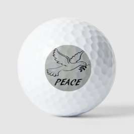 Friedens-Tauben-Schlüsselanhänger mit Schriftzug Golfball