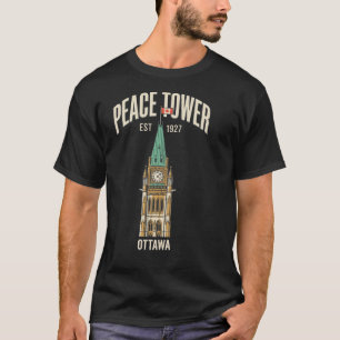 Friedens-Turm Ottawa Kanada Vintage-Reiseposter Re T-Shirt