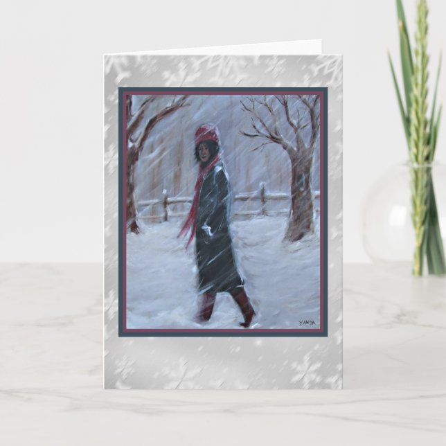 Friedens-u. Einsamkeits-Kunst-Karte Feiertagskarte (Vorderseite)