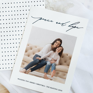 Friedens- und Hoffnungs-Kalligrafie-Feiertags-Blau Einladung