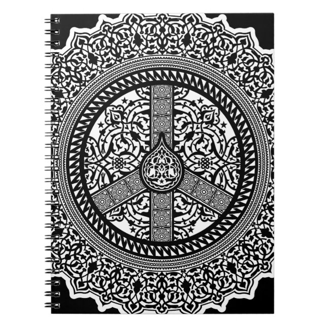 Friedensarabeske-Notizbuch Notizblock (Vorderseite)