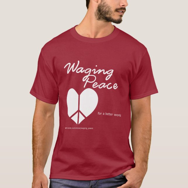 Friedensarbeit - Dunkler T - Shirt (Vorderseite)