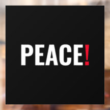 Friedensausrufezeichen Schwarz-weiß roter Kriegsge