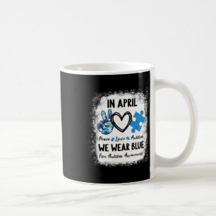 Friedensautismus im April tragen wir Blauer für Au Kaffeetasse