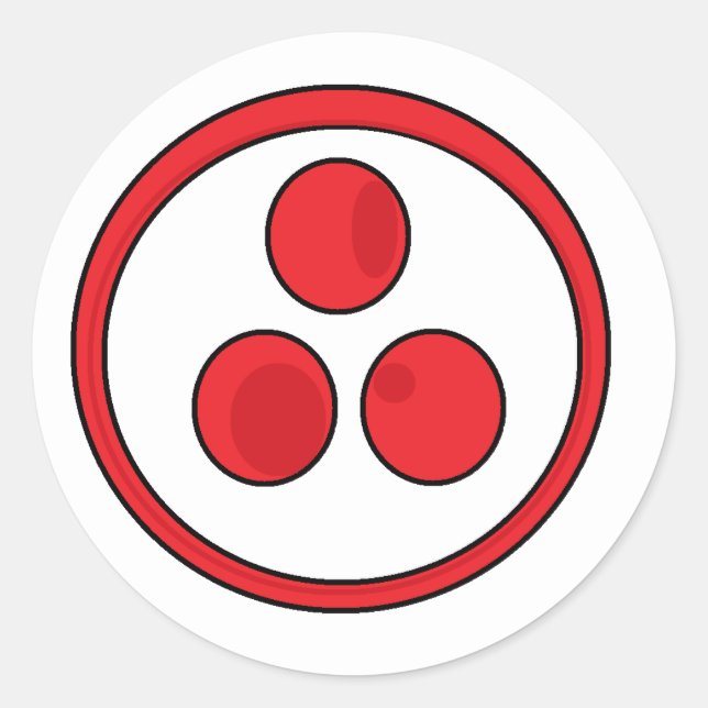 Friedensbanner Runder Aufkleber (Vorderseite)