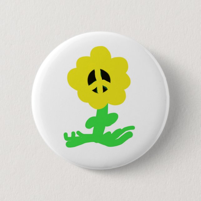 FriedensBlume Button (Vorderseite)