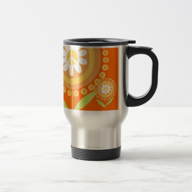 FriedensBlumen-Reise-Tasse Reisebecher (Rechts)