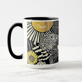 Friedensblüten-Abstrakt-Tasse Tasse